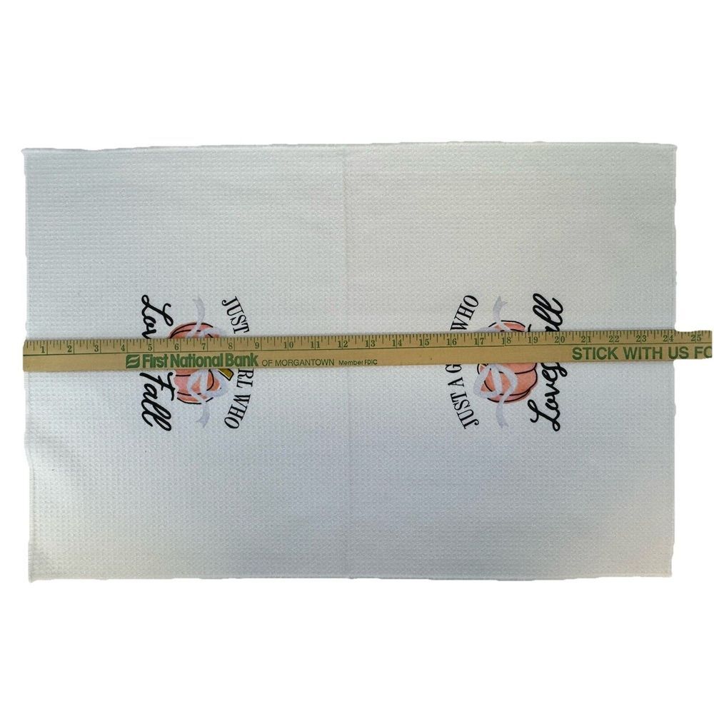 Dish Towel Decorative Just A Girl Who Loves Fall Pumpkin Decor Thanksgiving - Picture 3 of 4